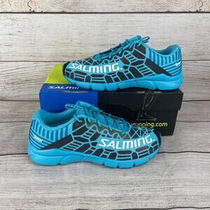 Salming Speed 8 Women's Sz 7.5 Running Shoes Black Blue